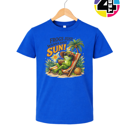 Summer Frog Just Wanna Have Fun Youth Tee