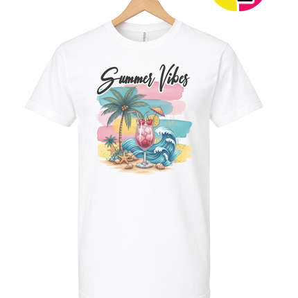 Summer Vibes Retro Beach Tee