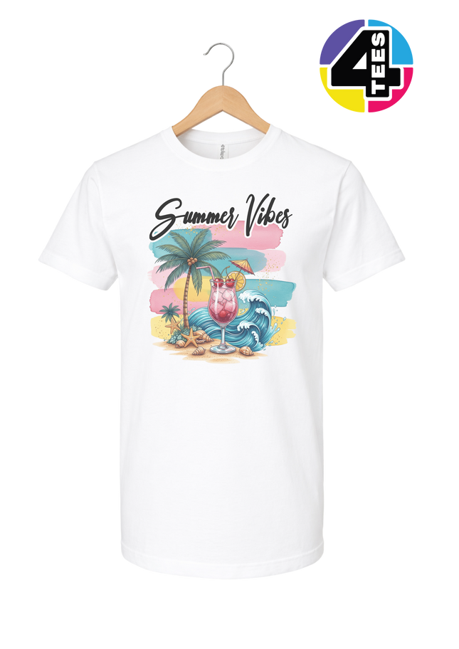 Summer Vibes Retro Beach Tee