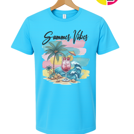Summer Vibes Retro Beach Tee