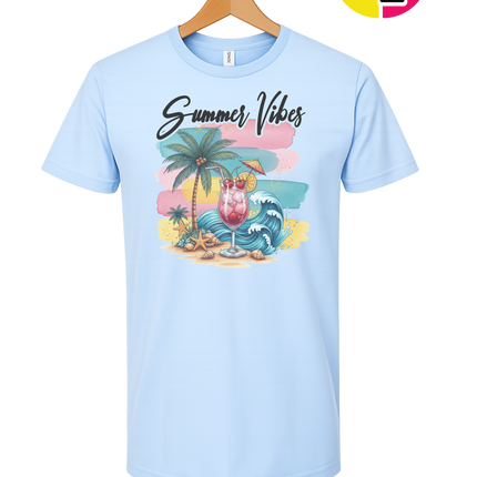 Summer Vibes Retro Beach Tee