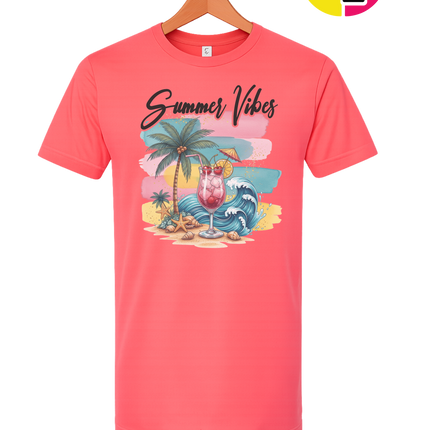 Summer Vibes Retro Beach Tee