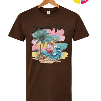 Summer Vibes Retro Beach Tee
