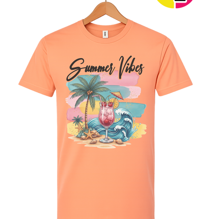 Summer Vibes Retro Beach Tee