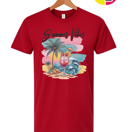 Summer Vibes Retro Beach Tee