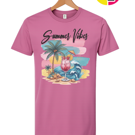 Summer Vibes Retro Beach Tee