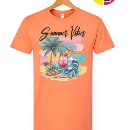 Summer Vibes Retro Beach Tee