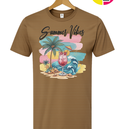 Summer Vibes Retro Beach Tee