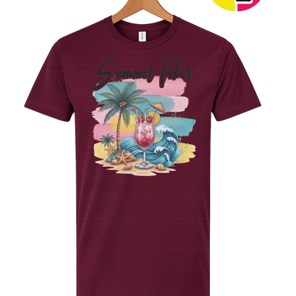 Summer Vibes Retro Beach Tee