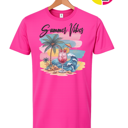 Summer Vibes Retro Beach Tee