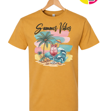 Summer Vibes Retro Beach Tee