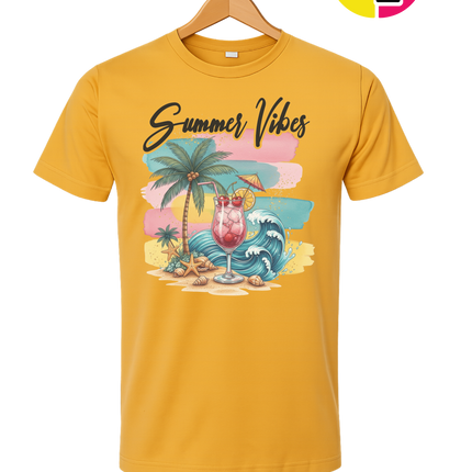 Summer Vibes Retro Beach Tee