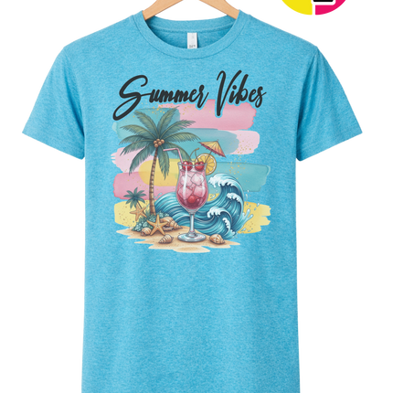 Summer Vibes Retro Beach Tee