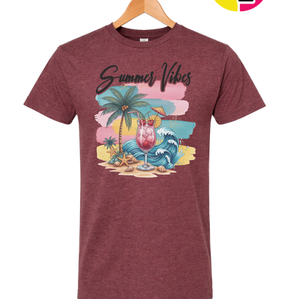 Summer Vibes Retro Beach Tee