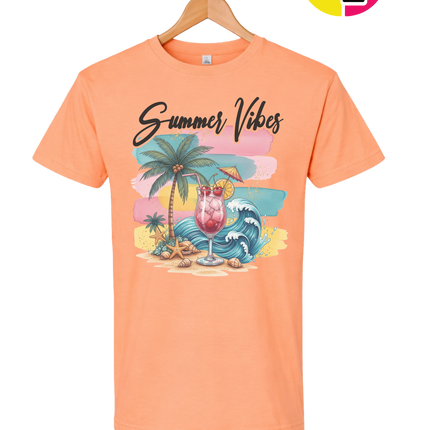 Summer Vibes Retro Beach Tee