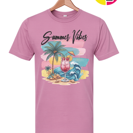 Summer Vibes Retro Beach Tee