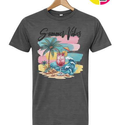 Summer Vibes Retro Beach Tee