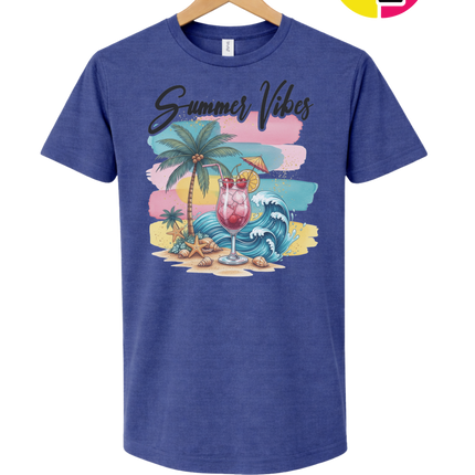 Summer Vibes Retro Beach Tee