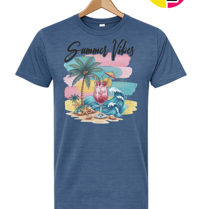 Summer Vibes Retro Beach Tee