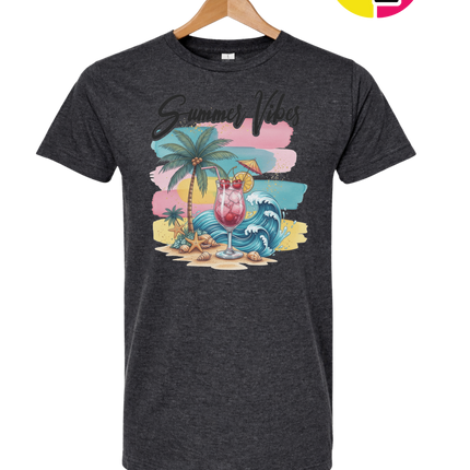 Summer Vibes Retro Beach Tee