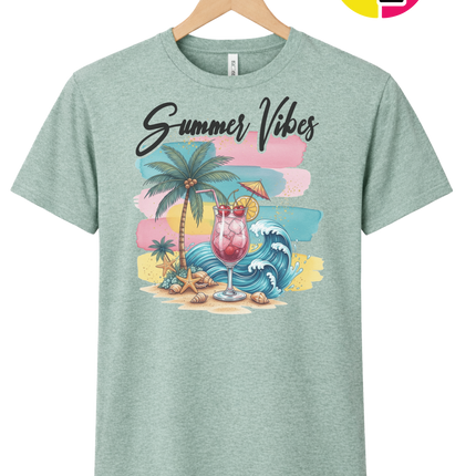 Summer Vibes Retro Beach Tee