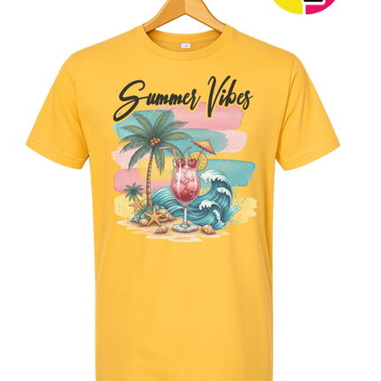 Summer Vibes Retro Beach Tee