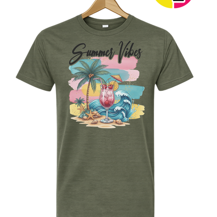 Summer Vibes Retro Beach Tee
