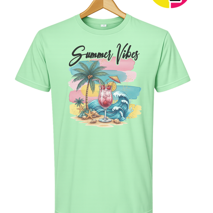 Summer Vibes Retro Beach Tee