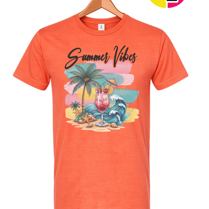 Summer Vibes Retro Beach Tee