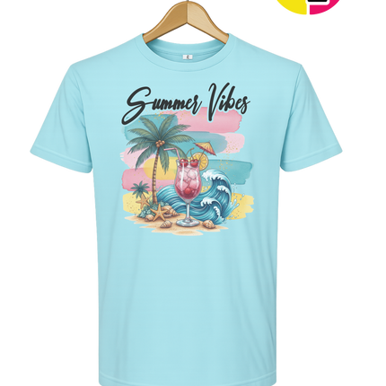 Summer Vibes Retro Beach Tee