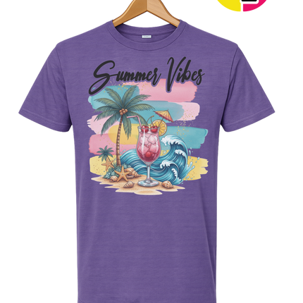 Summer Vibes Retro Beach Tee