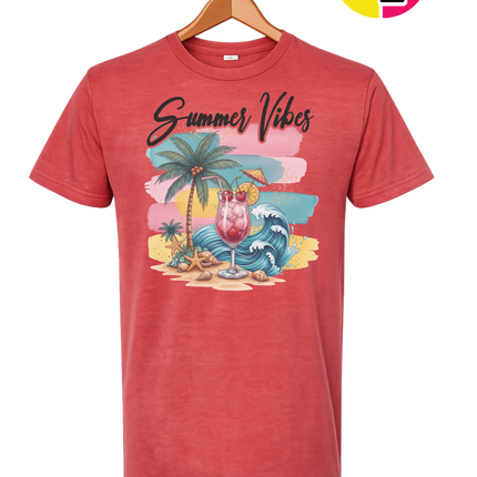 Summer Vibes Retro Beach Tee
