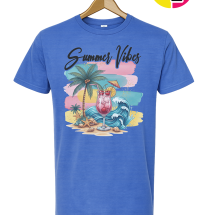 Summer Vibes Retro Beach Tee