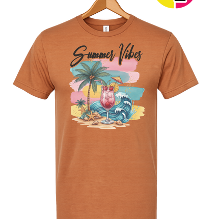Summer Vibes Retro Beach Tee