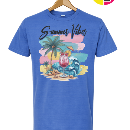 Summer Vibes Retro Beach Tee