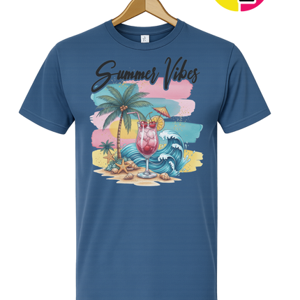 Summer Vibes Retro Beach Tee