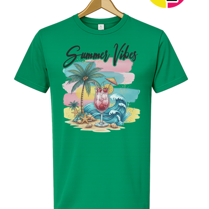 Summer Vibes Retro Beach Tee