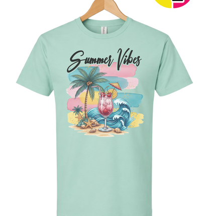 Summer Vibes Retro Beach Tee
