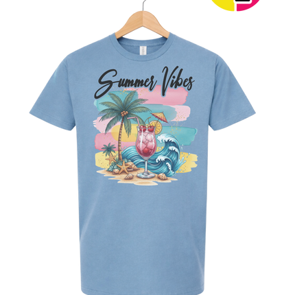Summer Vibes Retro Beach Tee