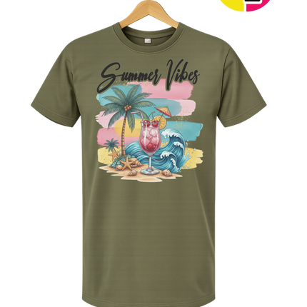 Summer Vibes Retro Beach Tee
