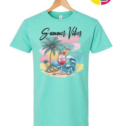 Summer Vibes Retro Beach Tee