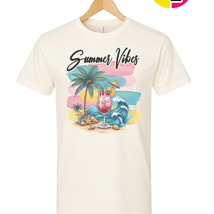 Summer Vibes Retro Beach Tee