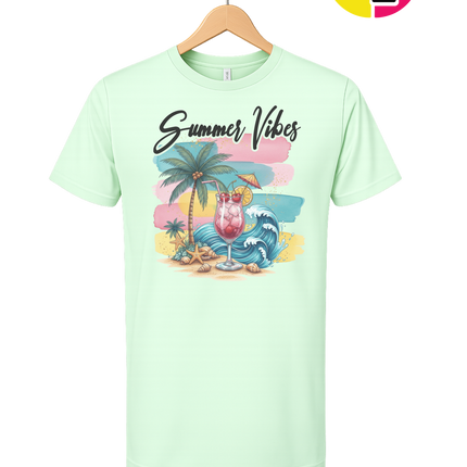 Summer Vibes Retro Beach Tee
