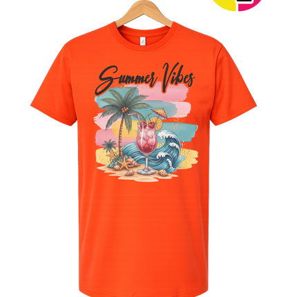 Summer Vibes Retro Beach Tee