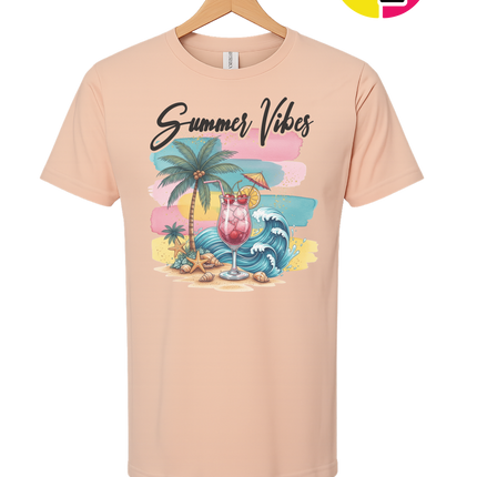Summer Vibes Retro Beach Tee
