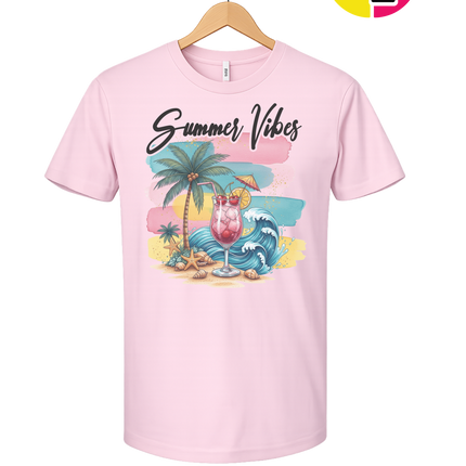 Summer Vibes Retro Beach Tee
