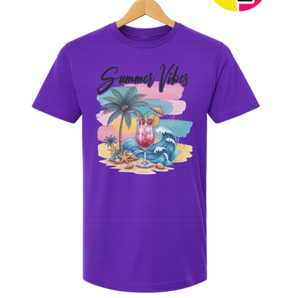 Summer Vibes Retro Beach Tee