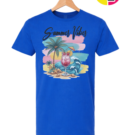 Summer Vibes Retro Beach Tee