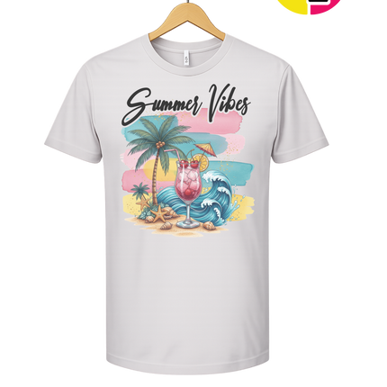 Summer Vibes Retro Beach Tee