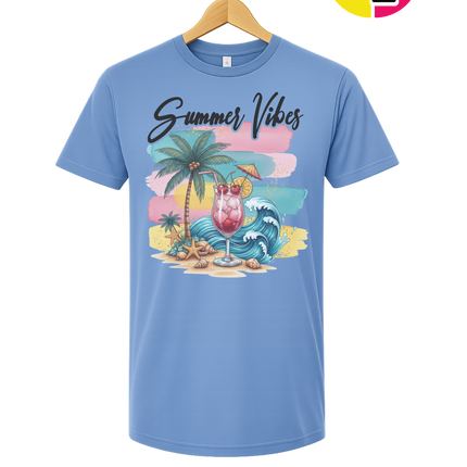 Summer Vibes Retro Beach Tee